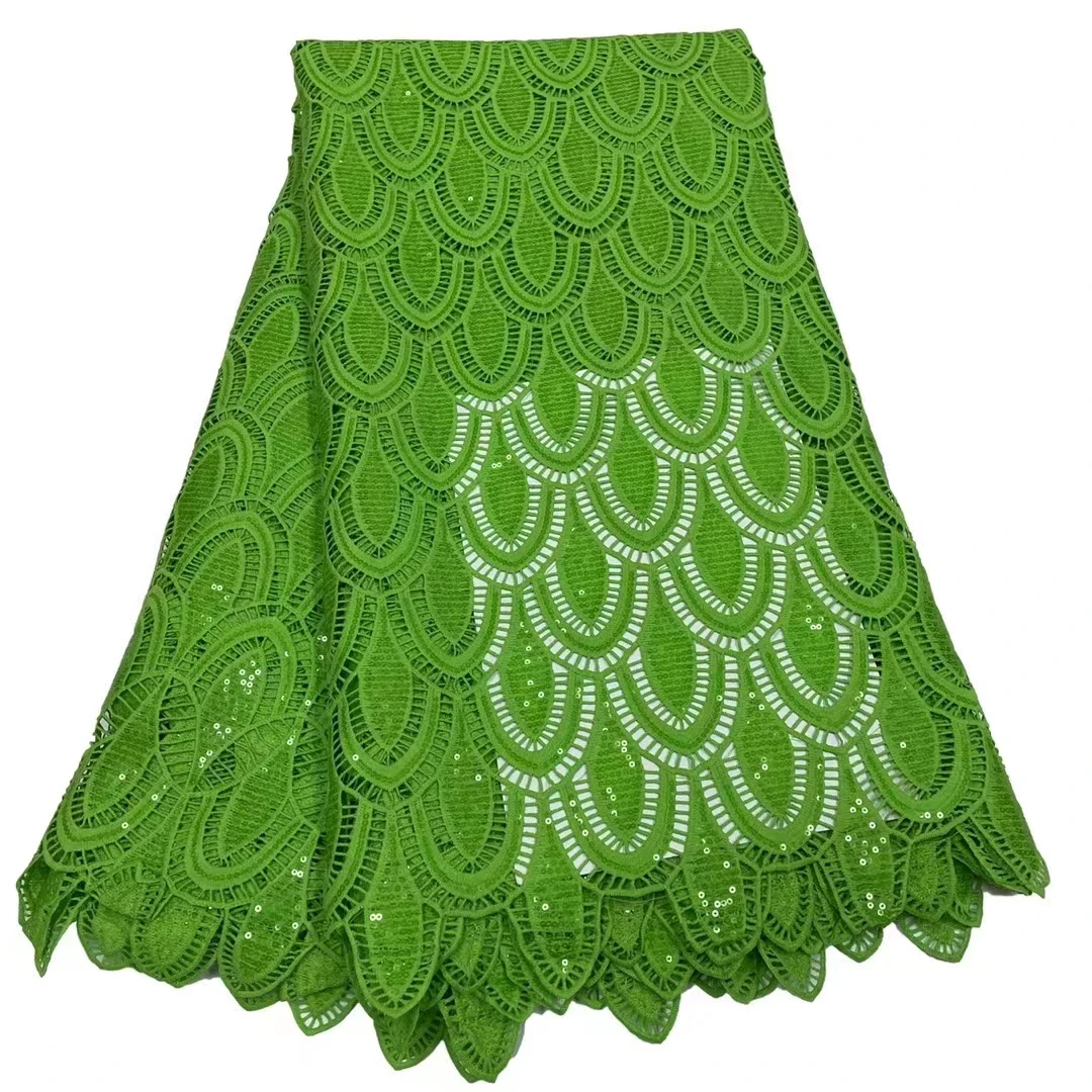 

Женская кружевная ткань из зеленого гипюра, 2022 молочного шелка, с блестками, для свадебной вечеринки, приятная на ощупь, Классическая, WRFG73