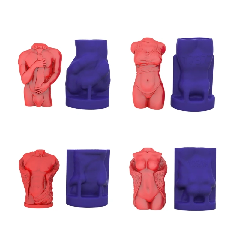 

Men Body Scented Gypsum Candle UV Crystal Epoxy Resin Mold Handmade Ornaments Silicone Mould DIY Crafts Mold