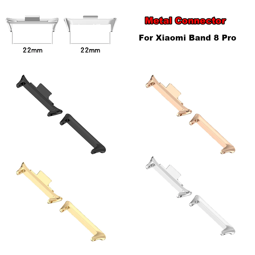 

1Pair Metal Connector For Xiaomi Band 8 Pro Smartwatch 316 Stainless Steel Watchband Adapter Connector Head