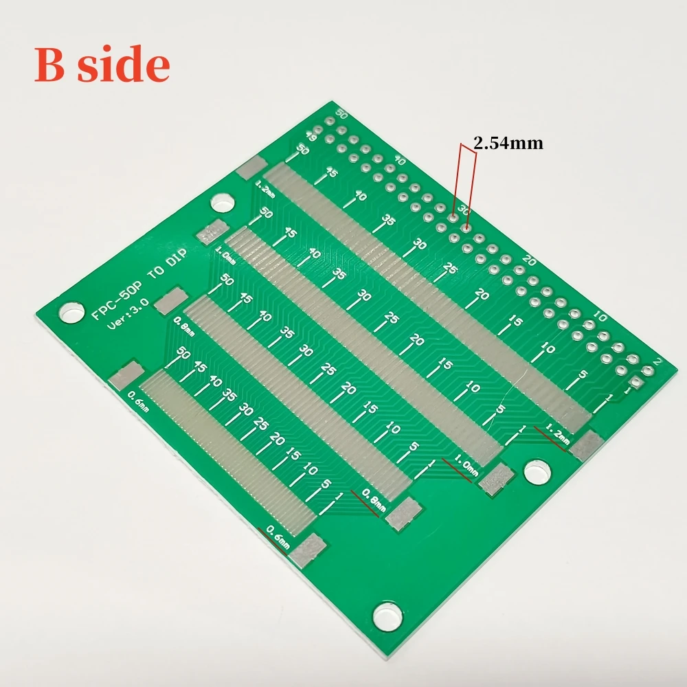 1Pcs FPC/FFC Transfer Board 8 Kinds Spacing 0.5/0.7/0.9/1.1MM 50P TO DIP 2.54MM 0.6/0.8/1.0/1.2MM Double Panel