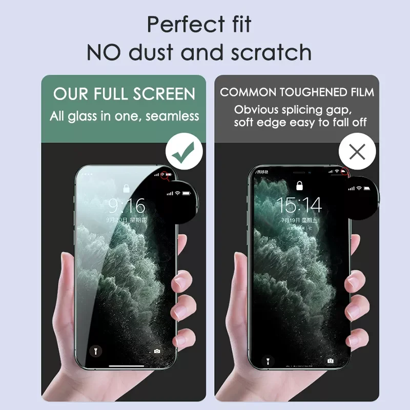 3PCS Full Cover Protective Glass On For iPhone  Screen Protector For iPhone  Glass