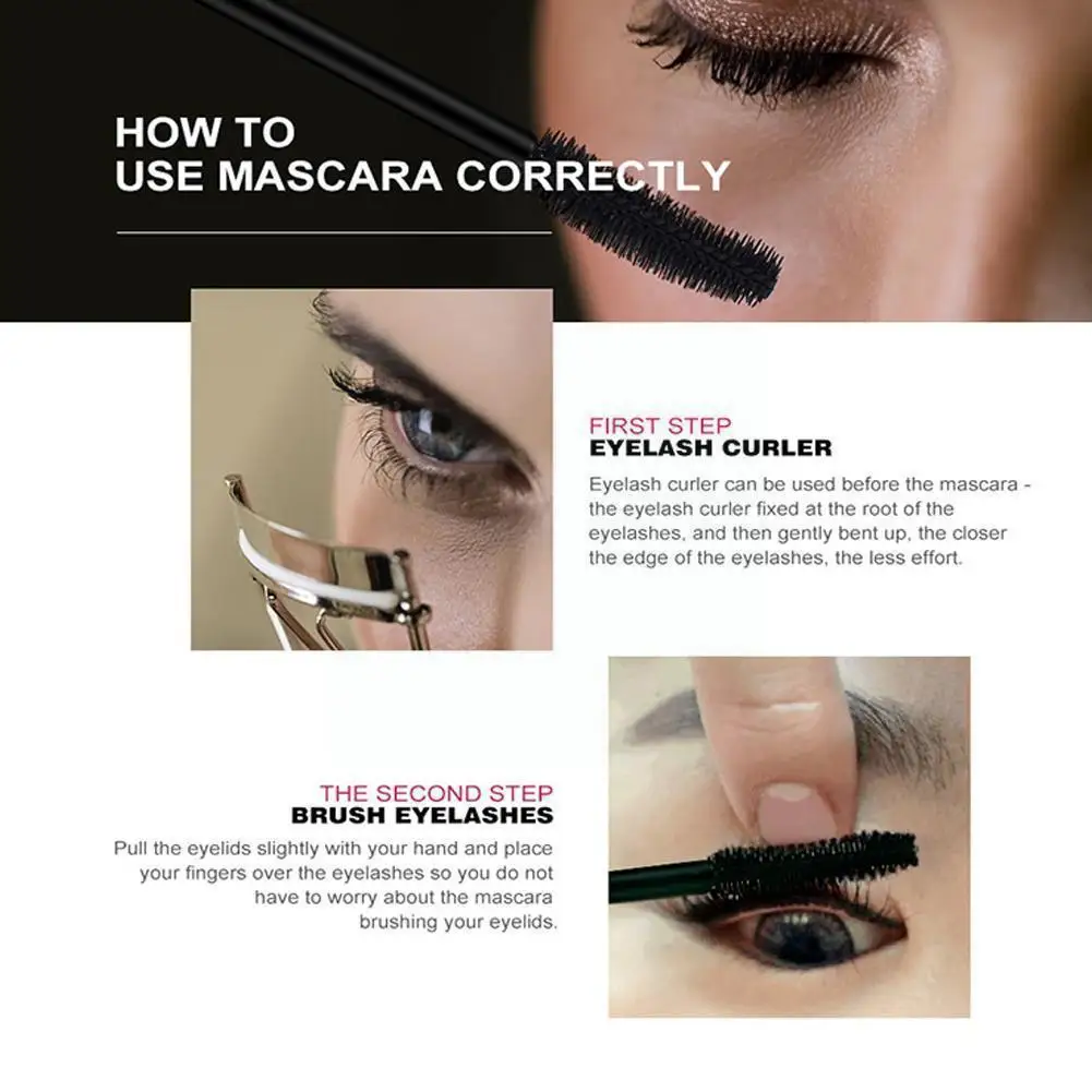 

3d Mascara Lengthening Black Lash Eyelash Extension Long-wearing Waterproof Gold Color Beauty Makeup Sweatproof Mascara Bru E4k0