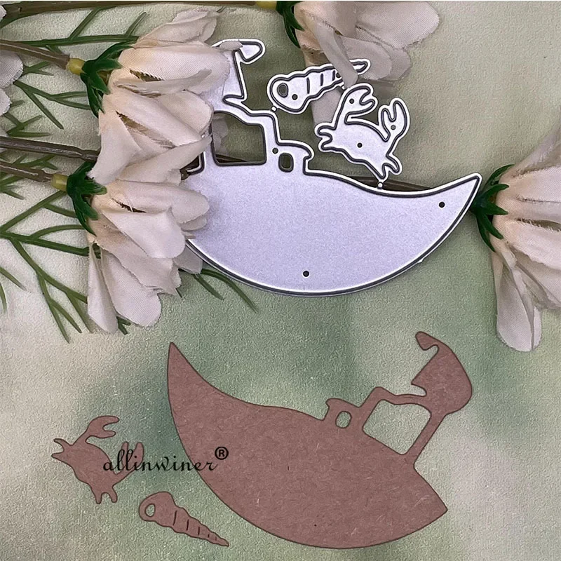 Приморская круглая рамка DIY ремесло металлический трафарет для скрапбукинга