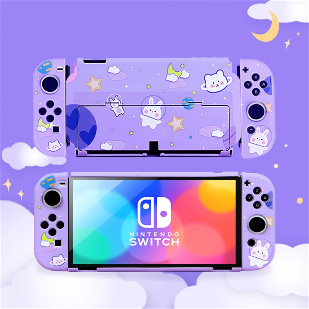 

TPU Theme Frosted For Switch OLED Protective Shell NS Controller Joy-Con Split Cover Protection Case Nintendo Switch Accessories