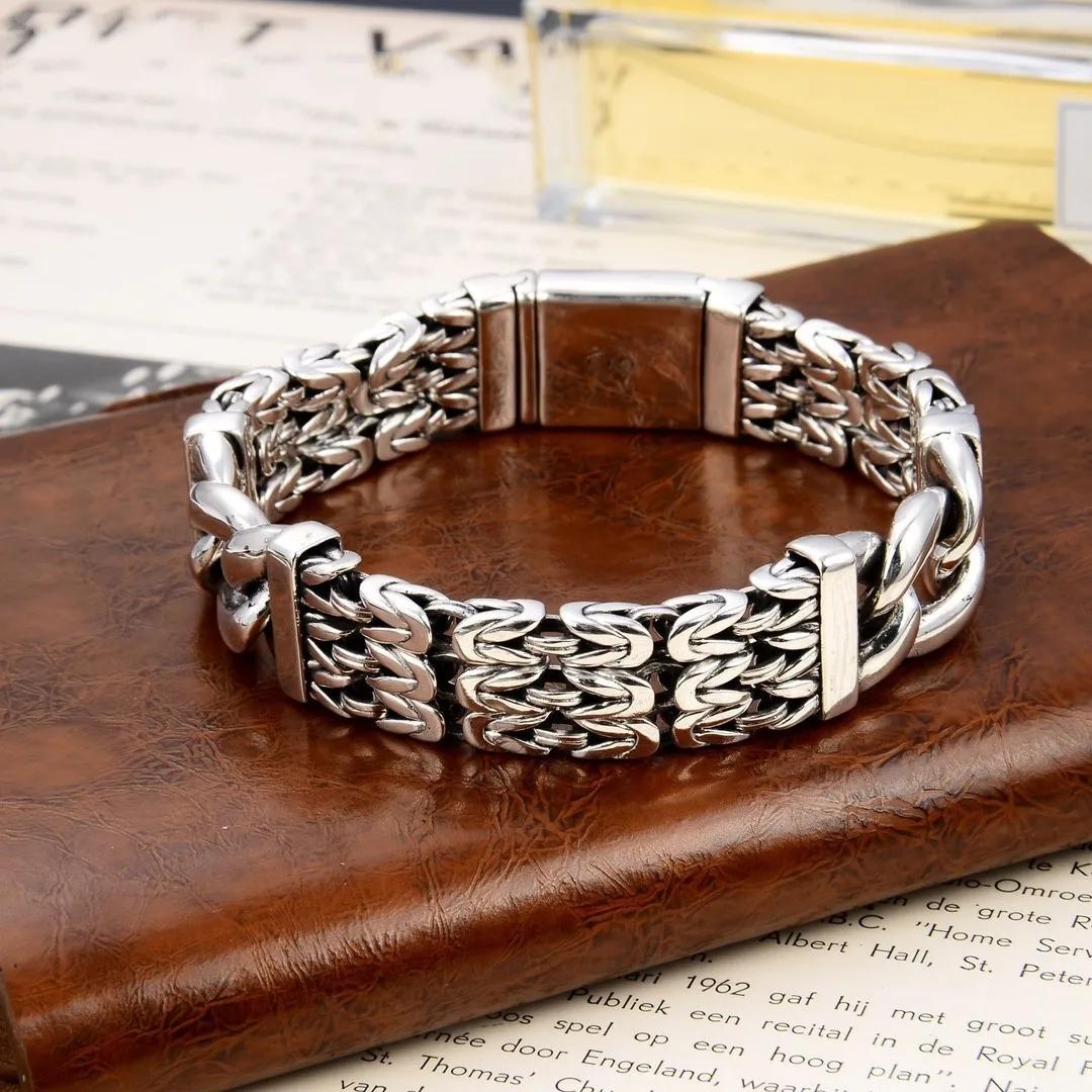 S925 Стерлинговое Серебро Ретро этнический стиль Многоэлементный Танк Серебряная