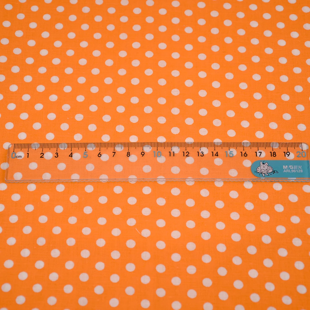 Белые точки дизайн orange печатных хлопчатобумажной ткани лоскутное установить