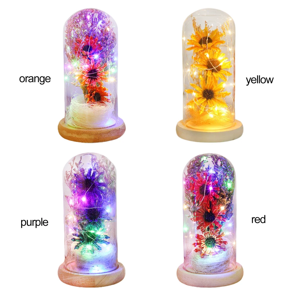 Подсолнух со стеклянной крышкой День Святого Валентина товары для Дня матери