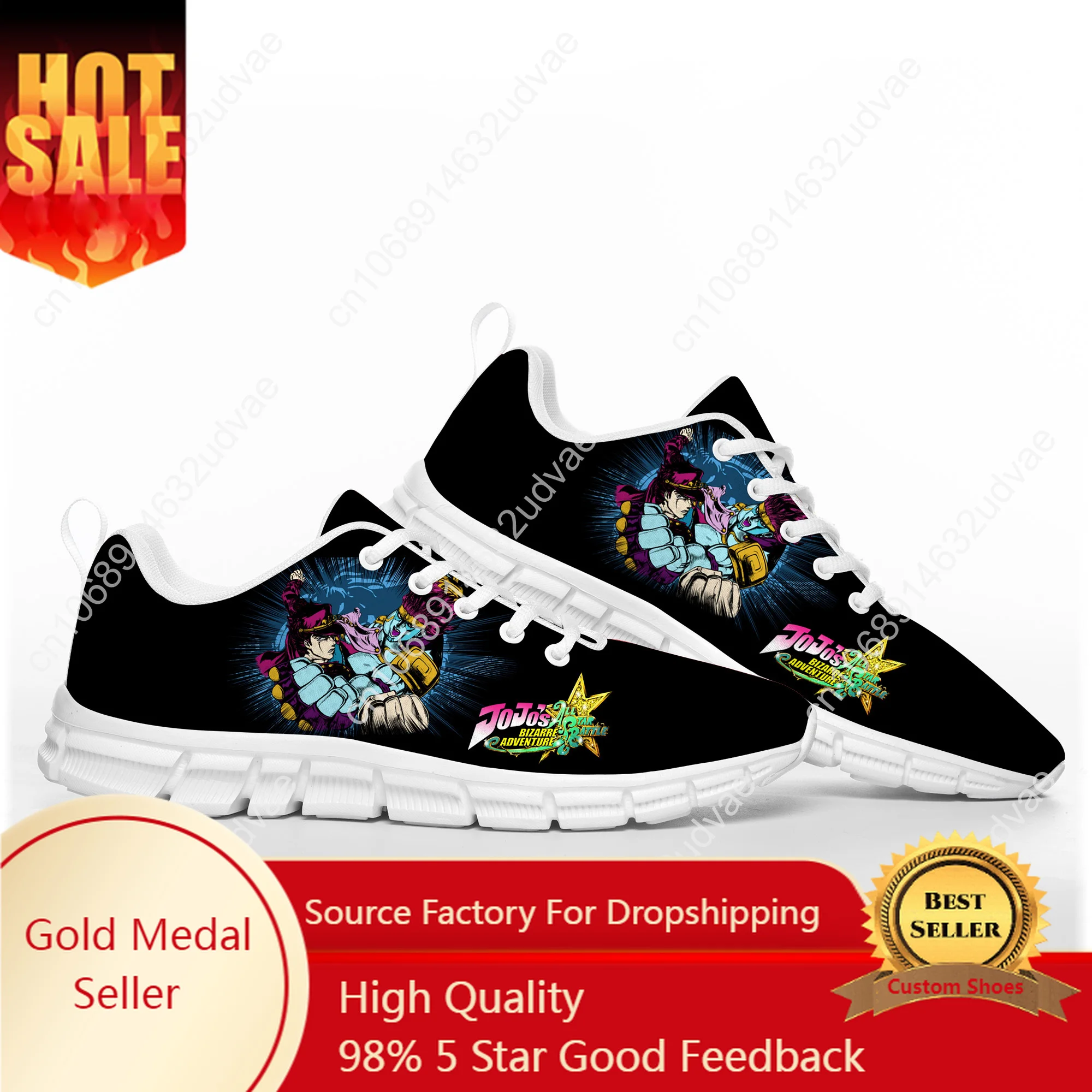 

Cartoon JoJos Bizarre Adventure Sports Shoes Mens Womens Teenager Kids Children Sneakers Anime Custom High Quality Couple Shoe