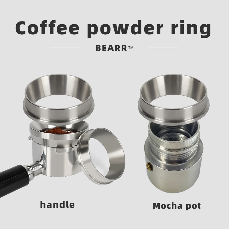 

51/53/57.5/58/58.35mm Stainless Steel Intelligent Dosing Ring Brewing Bowl Coffee Powder For Espresso Barista Funnel Portafilter