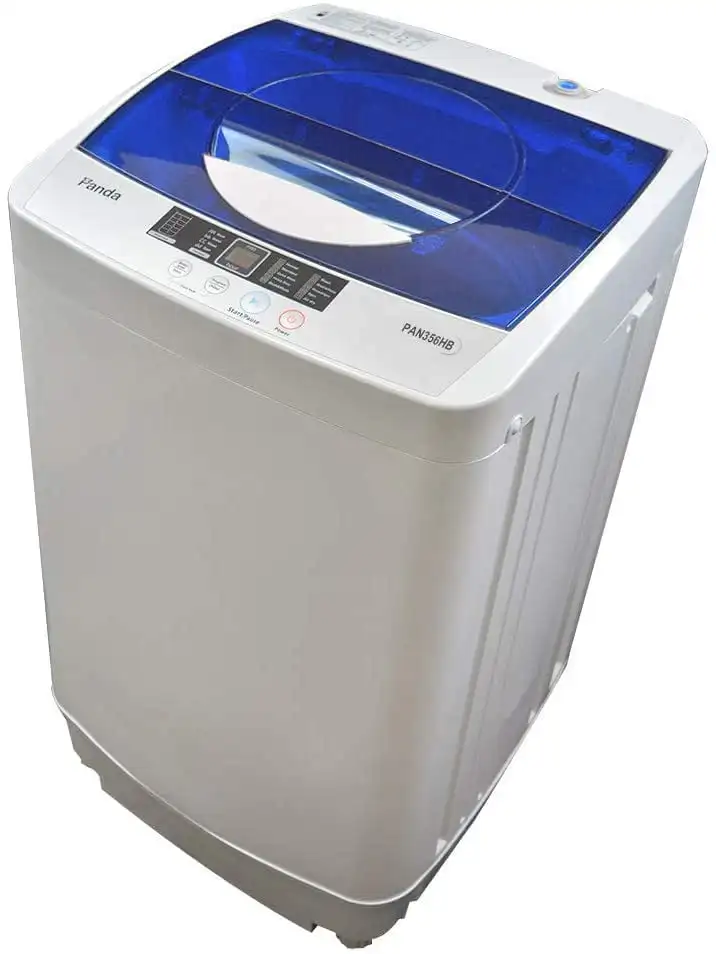 

cu.ft Compact Portable Top Load Cloth Washing Machine in Gray, Washer 10 lbs Capacity, 10 Wash Programs, 2 in rollers/casters
