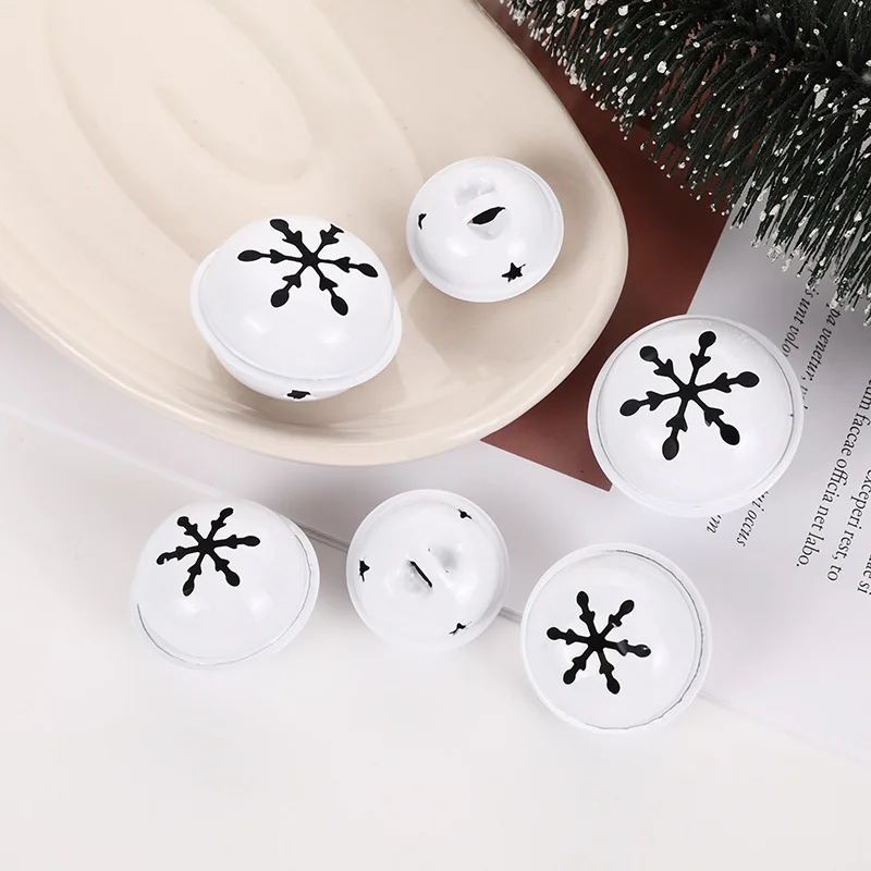 30mm 40mm Red White Cross  Jingle Bell Charms Necklace Pendant Bracelet Christmas Hanging Charms Jewelry Findings Decoration