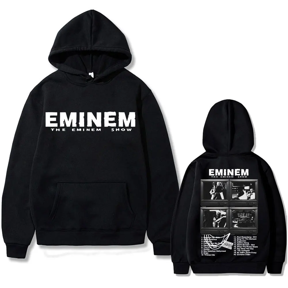 Фото Худи Rapper Eminem с графическим изображением музыкального альбома, подарок для фанатов, мужская и женская винтажная Толстовка большого размера, Мужская модная уличная одежда №1