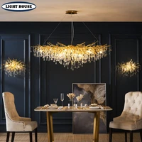 postmodern living room led chandelier luxury crystal ceiling light kitchen chandelier hotel lighting villa home decoration lamp