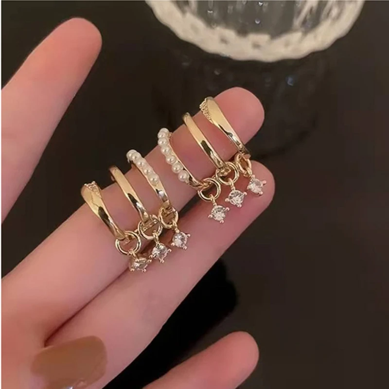 Серьги-гвоздики в стиле ретро с кристаллами женские небольшие круглые украшения