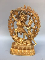9 tibetan temple collection old bronze gilt backlight hell lord enma guardian protector worship buddha town house exorcism