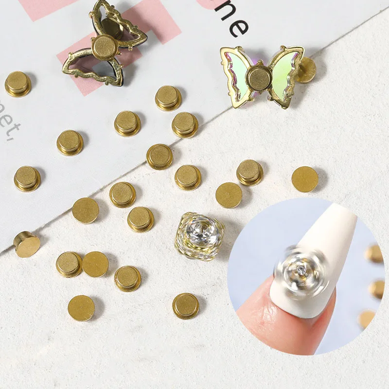 

Nail Art Pieces Spinning Nail Charms 3D Rotating Charm Rotating Bearing Nail Art Tool Nail Rings Jewelry Rotating