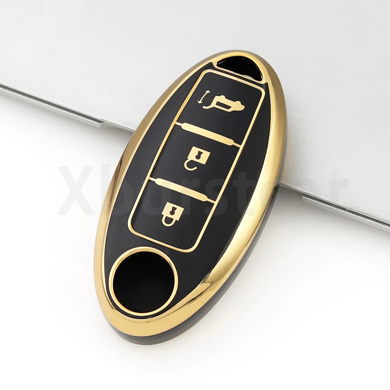 

3-кнопочный чехол для Nissan Qashqai Juke J10 J11 X-Trail T32 T31 Kicks Tiida Pathfinder Note из ТПУ, чехол для дистанционного ключа автомобиля, брелок