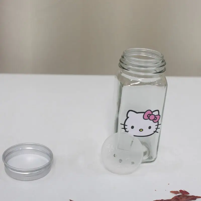 Бутылка для приправ с героями мультфильмов Hello Kitty стеклянная банка бутылка