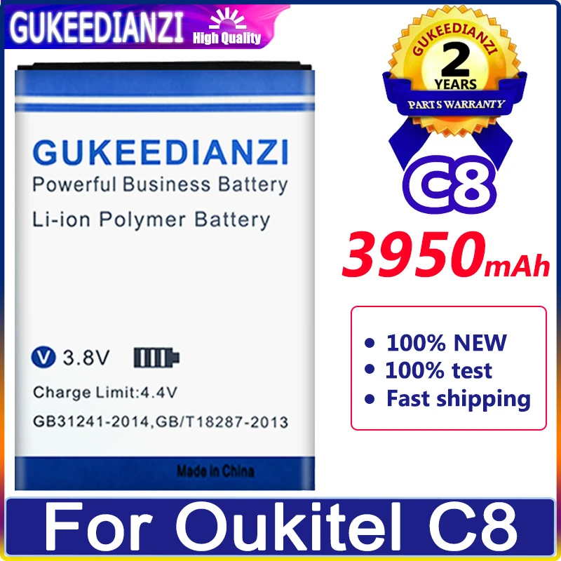 

Rechargeable Cell Phone Battery 3950mAh For Oukitel C8 C 8 Mobile Phone Batteries