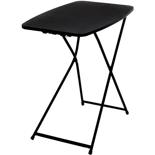 

26" Adjustable Height Personal Folding Table, Black