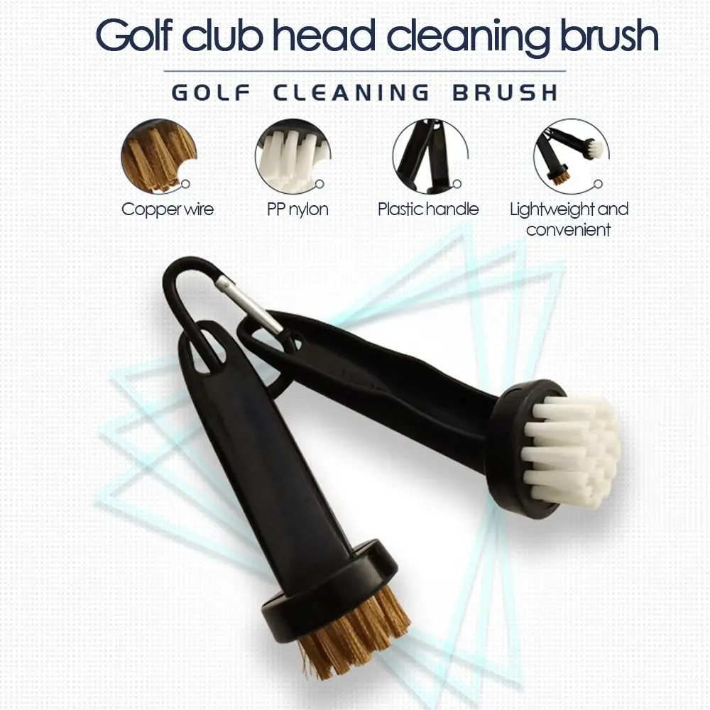 

Прочный аксессуар из пластика/меди и шерсти, принадлежности для гольфа, чистящий инструмент, щетка для клюшки для гольфа, очищающая щетка для гольфа