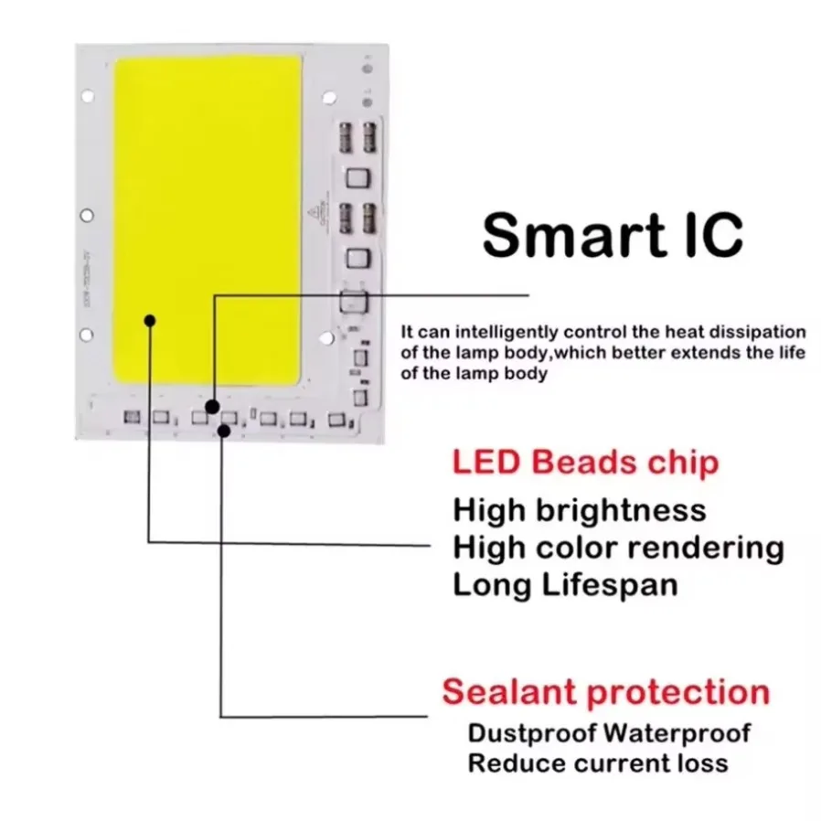 Фонарь светодиодный с чипом COB Smart IC