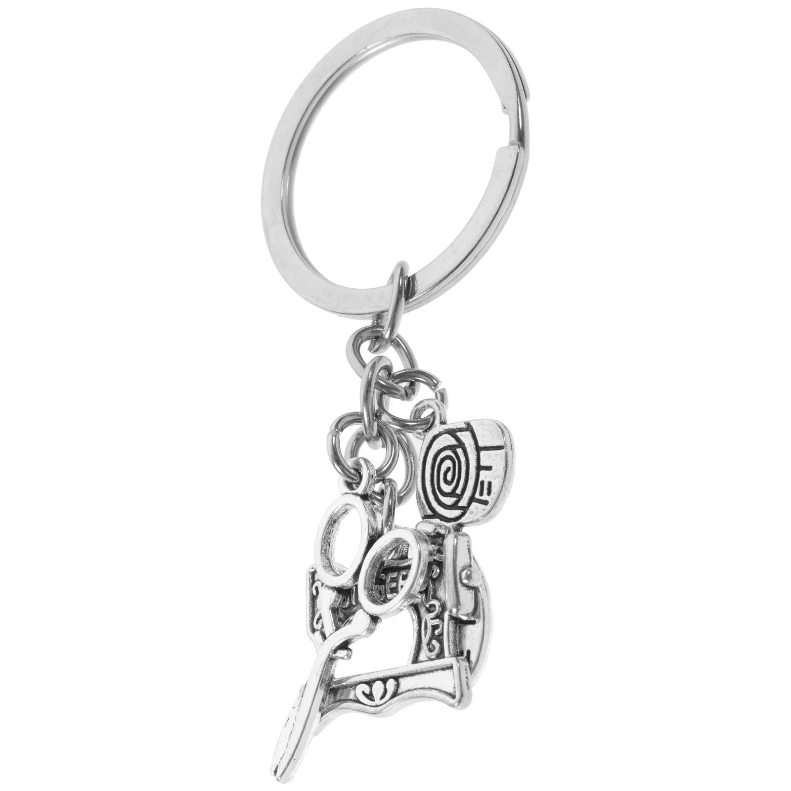 

Key Chain Sewing Machine Scissors Ruler Pendant Key Ring Bag Hanging Decoration