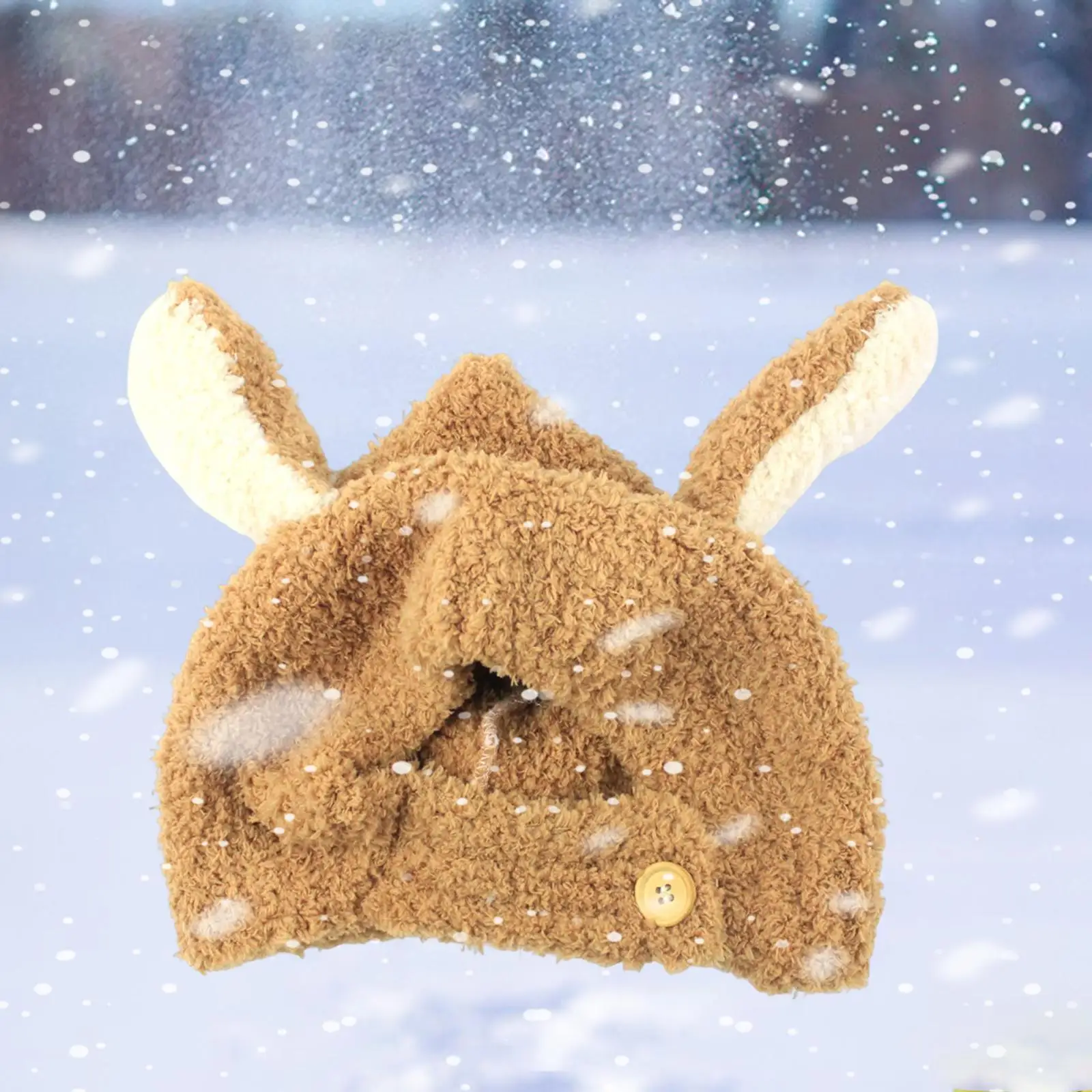 

Kids Winter Bunny Ears Hat Cartoon Animal Ears Protection Caps Party Fancy Dress Knitted Hat Headwear for Girls Boys Baby