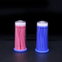 100pcs dental disposable micro brush bristle teeth whitening flexible head dentist product with box red blue 50110mm