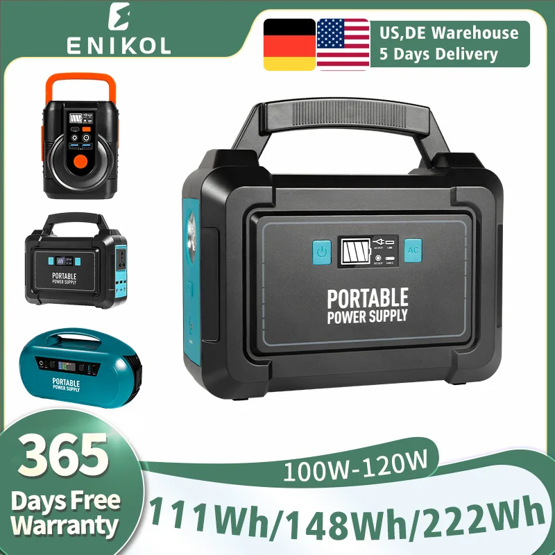 

60000mAh Generator Battery Charger 100W-120W Portable Power Station Outdoor Emergency Power Supply Camping Power Bank Inverter