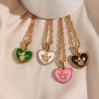 2022ns heart pendant jewelry fashion ladies street retro trend love angel necklace holiday gift stainless steel material