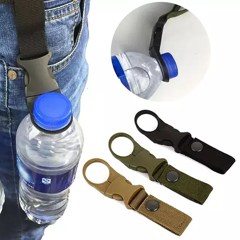 

EDC Tactical Gear Military Nylon Webbing For Outdoor Tools Buckle Hook Water Bottle Holder Belt Clip Bush Camping Carabiners