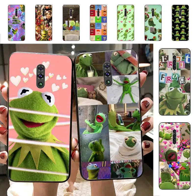 

Funny Cute pet kermit The Frog Memes Phone Case for Vivo Y91C Y11 17 19 17 67 81 Oppo A9 2020 Realme c3