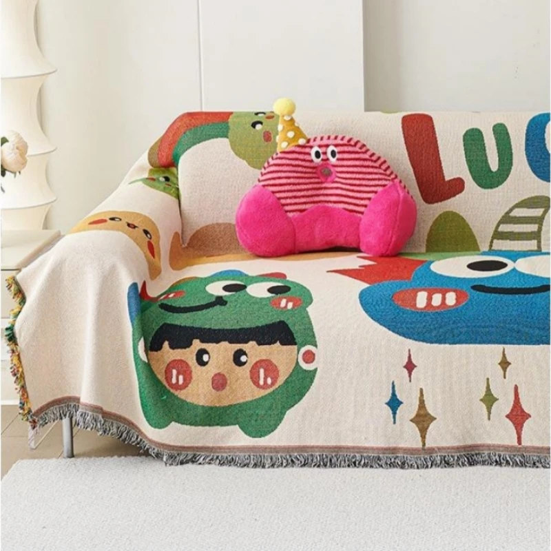 Одеяло для дивана с героями мультфильмов декор детской комнаты милые одеяла