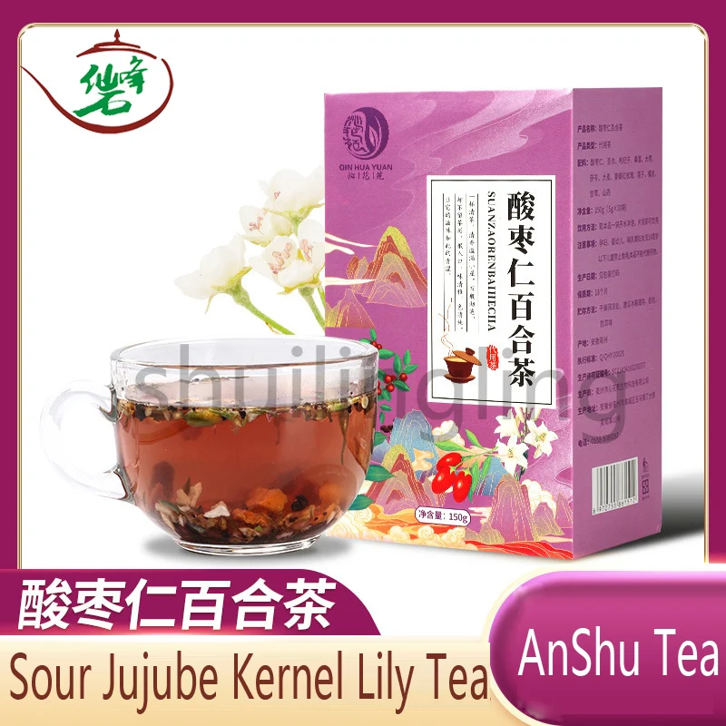 

Кислое ядро Jujube Лилия Poria Cocos чай Anshu семена лотоса 150g30 мешок для сна бессонница мечтательный мешок для здоровья чай делая подарок
