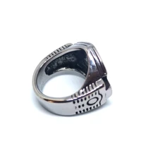 megin d stainless steel titanium punk hip hop motor cycle rider vintage bague fan rings for men women couple gift jewelry gothic