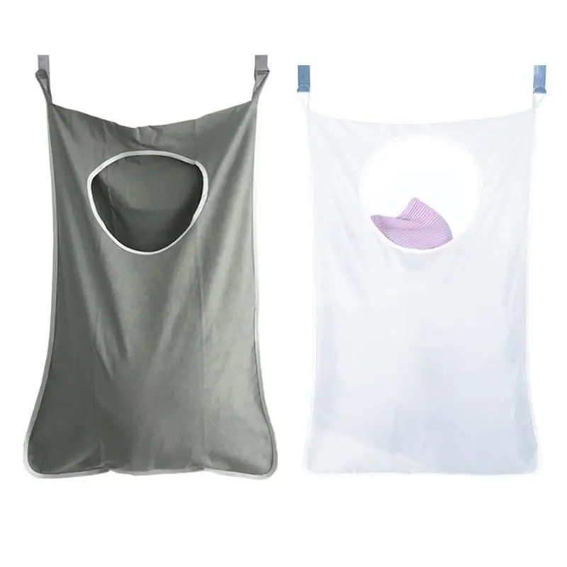 

Hanging Hamper Over The Door Laundry Bags Dirty Clothes Storage Bag With Hooks Save Space Wall Hanging Clothing Organizer