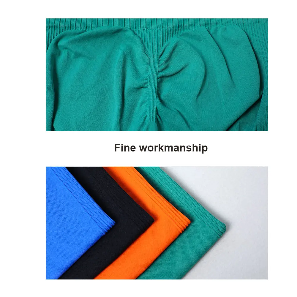 Ribbed Seamless High Waist Leggings Fitness Gym Legging Workout Push Up Leggins Femme Scrunch Butt Sport Yoga Pants Runnning