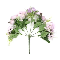1 bouquet hydrangea fake plant beautiful vibrant color soft touch for office artificial flower artificial peony flower