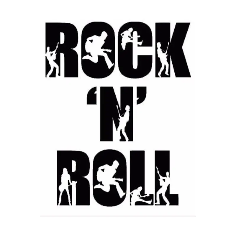 

Модные персонализированные музыкальные автомобильные наклейки Rock N Roll 11 см * 14 см