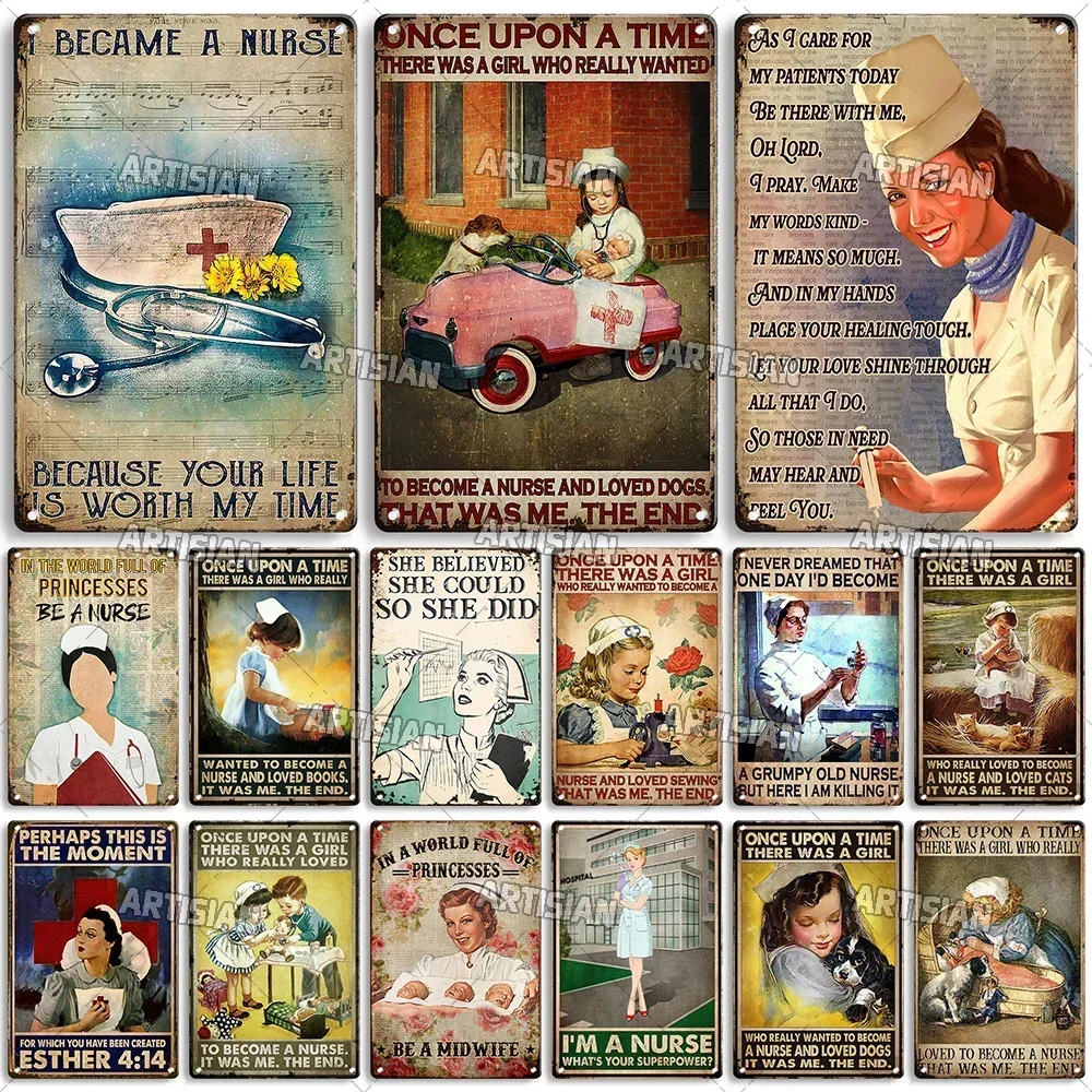 Искусственный медицинский металлический знак медсестра ветерина жестяная