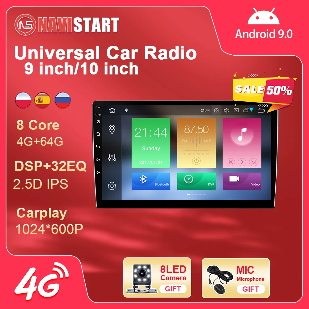 NAVISTART PX5 PX6 2 Din Car Radio Stereo GPS Maps For VW Nissan Toyota Hyundai Honda Android 10  Multimedia Video Player No DVD
