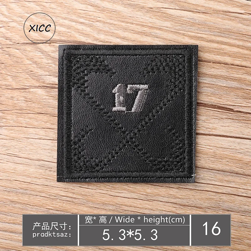 Кожаные нашивки из искусственной кожи с вышивкой бабочка звезда полоска черные