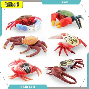 Simulation Fiddler Crab Longback Gape Crab Red Chelator Mantis Arm Crab Sally Crab Marine Creature Crab Models Kids Toys Gifts