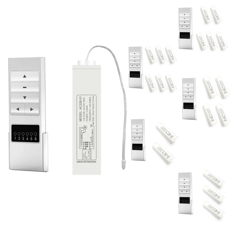 

Universal RF 433.92Mhz Wireless Remote Control AC136 Transmitter Receiver AC226 For Blinds Automated Curtains