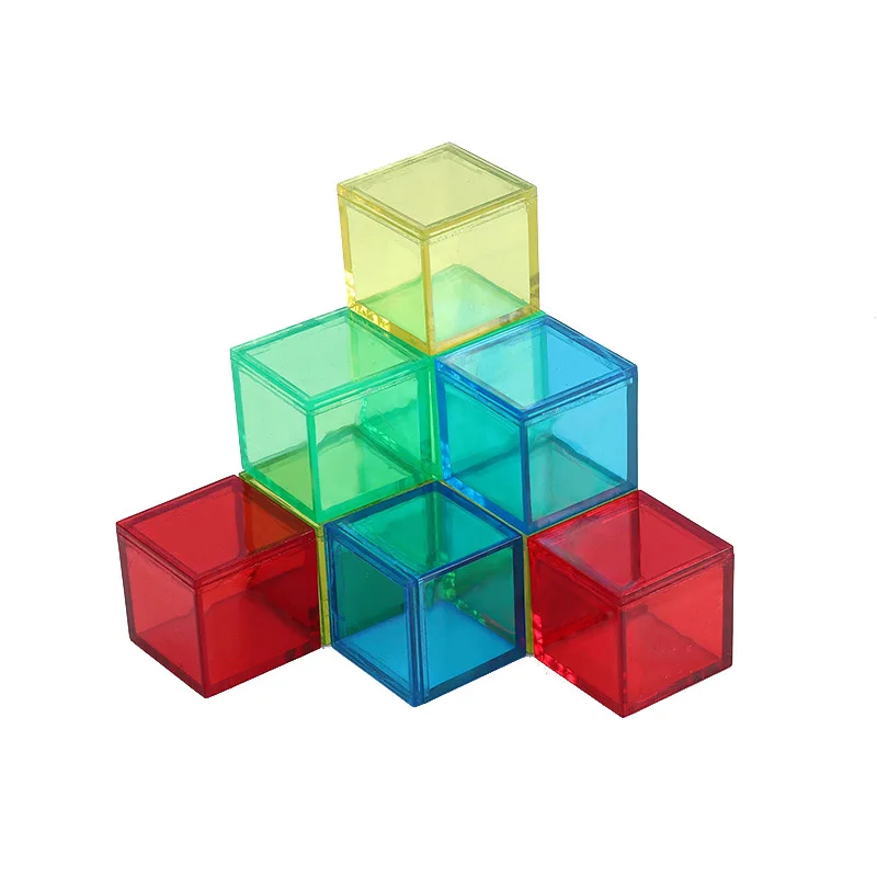 

25MM Transparent Blocks Maths Cube Learning Education For Kids Montessori Toys For 3 4 5 6 8 Year Olds монтессори развивающие