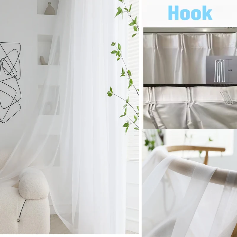 

Прозрачные шторы из полиэстера SNQP Home Store