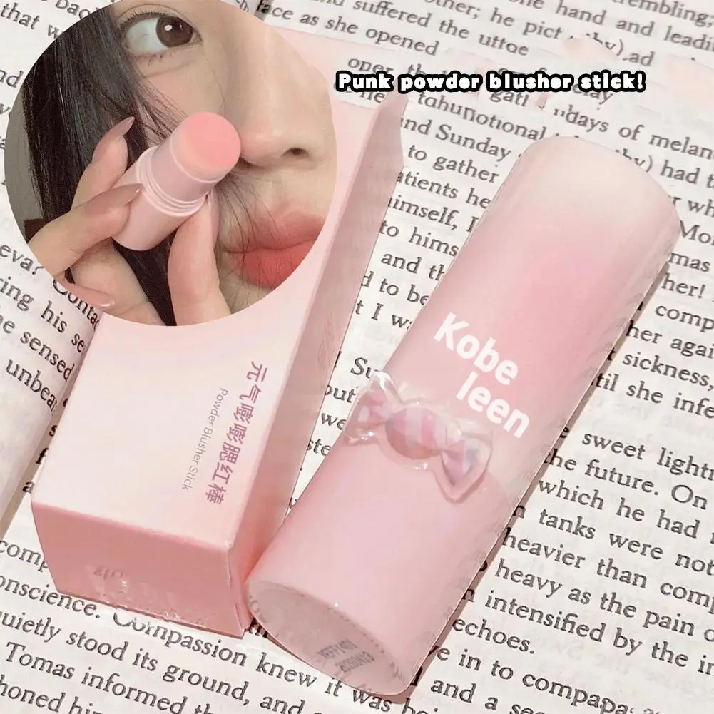 

Double Head Sponge Facial Blush Stick Waterproof Multi-purpose Eyes Cheek Blush Balm Cream Matte Finish Makeup Contour Pen