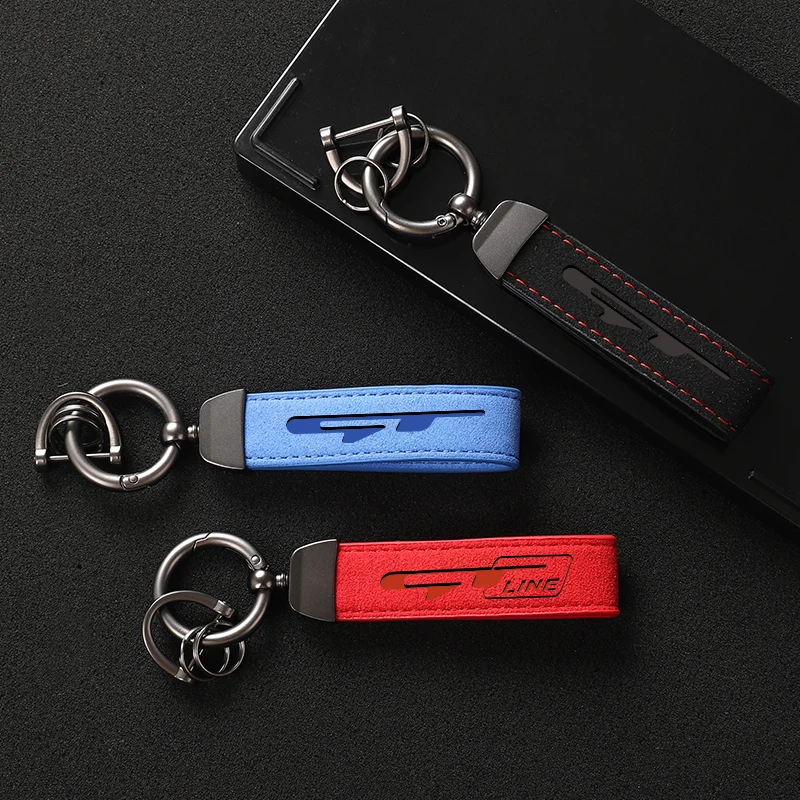 Модный замшевый брелок магазин изысканный подарок Пряжка для ключей Kia GT LINE K9 Ceed