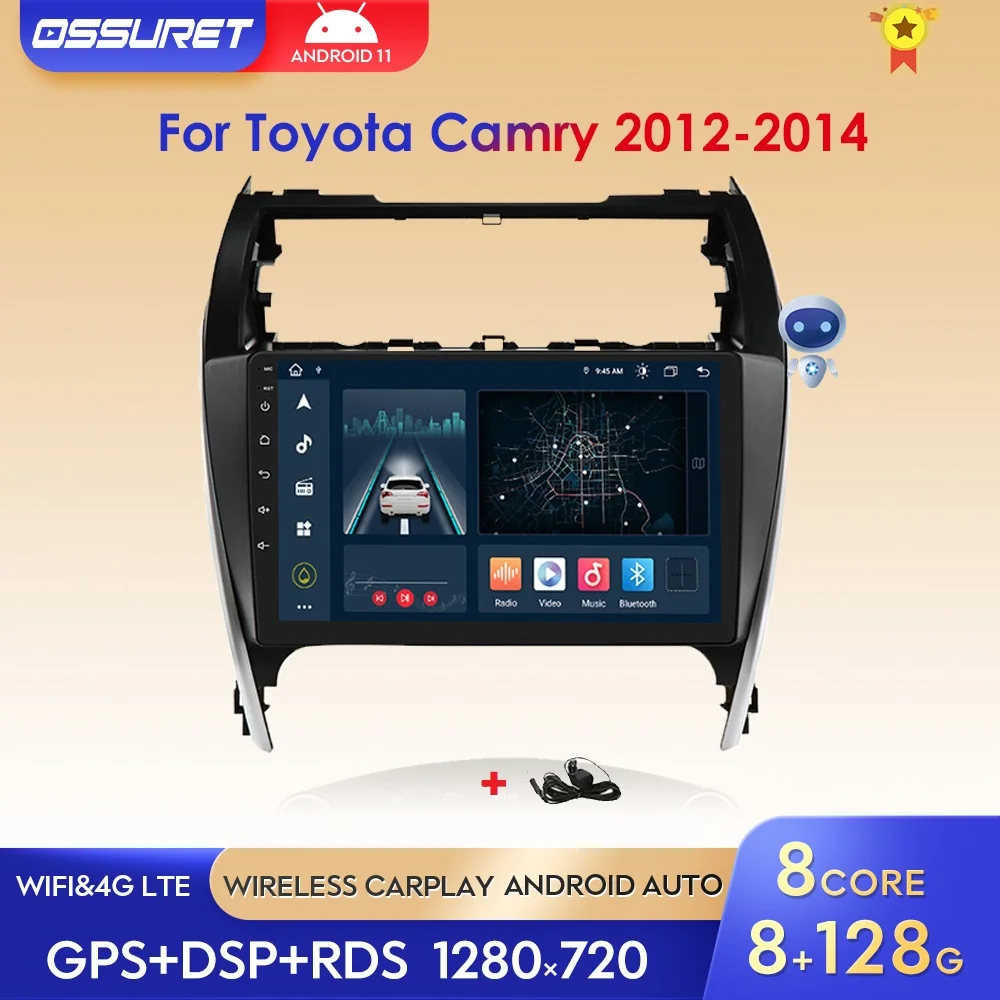

Автомагнитола 2 din, Android 10, для Toyota Camry, Североамериканская версия, автомобильное радио, GPS, мультимедийный плеер, RDS, аудио, стерео, SWC, Bluetooth